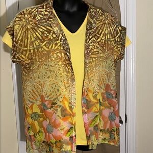 Monarch Butterfly Floral Lace Women's Top and Tee 1X